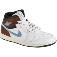 Schuhe Herren Sneaker Low Nike Air  1 Mid Weiss