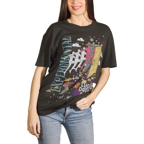Kleidung Damen T-Shirts & Poloshirts Vans VIVID DREAMS OVERSIZED Schwarz