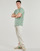 Kleidung Herren T-Shirts Selected SLHSANDER SEERSUCKER Grün