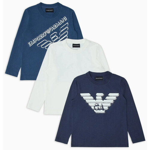Kleidung Damen 3/4 & 7/8 Jeans Armani jeans EMPORIO ARMANI 3 PACK MAGLIE CON STAMPA Art. 6D4DJ4 