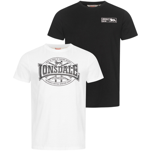 Kleidung Herren T-Shirts Lonsdale T-shirt  Clonkeen (x2) Schwarz