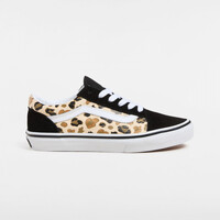 Schuhe Kinder Skaterschuhe Vans Old skool leopard glitter Schwarz