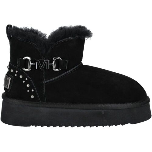Schuhe Damen Boots Mustang Stiefelette Schwarz