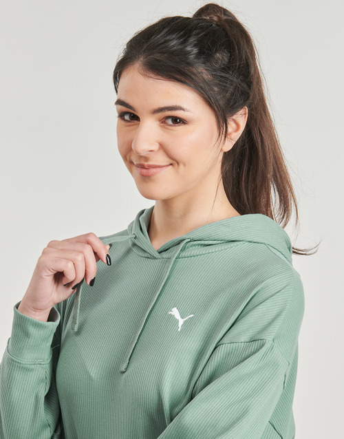 Puma ESS ELEVATED RIB HOODIE Grün