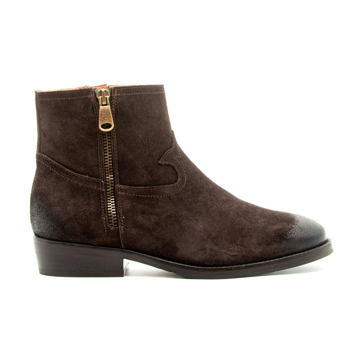 Schuhe Damen Klassische Stiefel Curiosite CURIOSITE 2641 CORTINA Braun