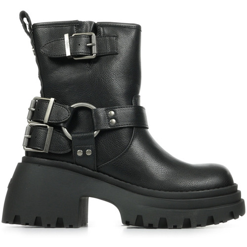 Schuhe Damen Boots Buffalo Bravr Biker L Bfl Schwarz