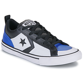 Schuhe Jungen Sneaker Low Converse PRO BLAZE STRAP LEATHER Weiss / Schwarz / Blau