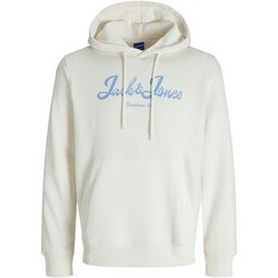 Kleidung Herren Pullover Jack & Jones Jor Time Sweat Hood Weiss