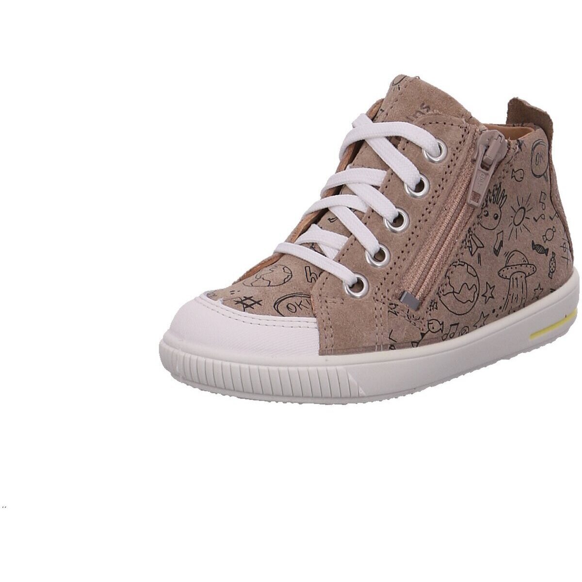 Schuhe Mädchen Sneaker Superfit High -weiß 1-000362-4010 Moppy Beige