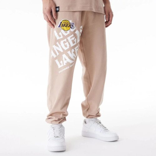 Kleidung Jogginghosen New-Era Jogging Los Angeles Lakers NBA Graphic Beige