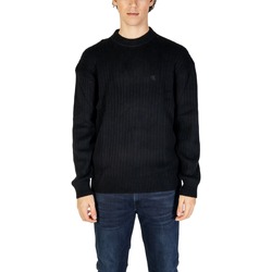 Kleidung Herren Pullover Calvin Klein Jeans LINEAR J30J326193 Schwarz