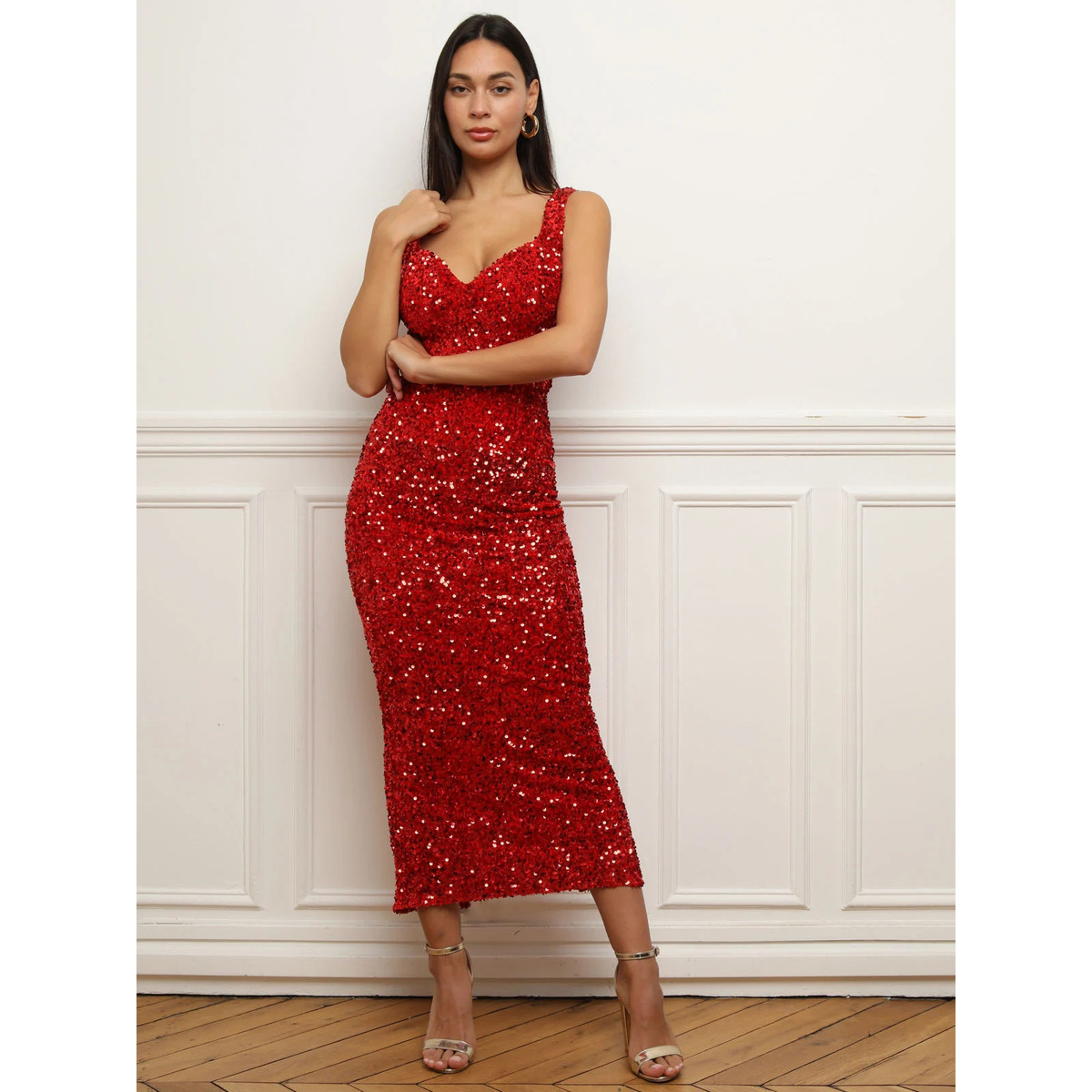 Kleidung Damen Kleider La Modeuse 73311_P172950 Rot