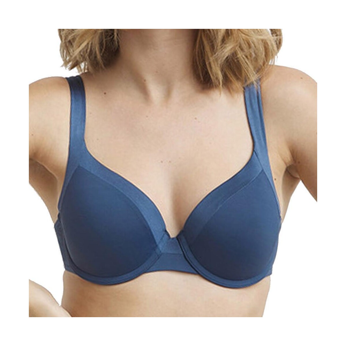 Unterwäsche Damen Bandeau BH / Abnehmbare Träger DIM -D0CS Blau