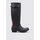 Schuhe Damen Gummistiefel Hunter ORIGINAL TALL TRI COLOUR LOGO BACKSTRAP Schwarz