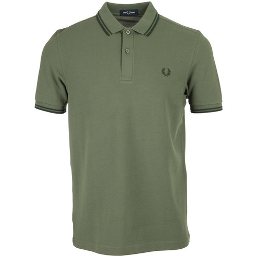 Kleidung Herren T-Shirts & Poloshirts Fred Perry Twin Tipped Shirt Grün