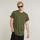 Kleidung Herren T-Shirts & Poloshirts G-Star Raw D16396 B353 LASH BASIC-723 COMBAT Grün