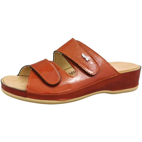 Schuhe Damen Pantoletten / Clogs Vital Pantoletten ette M Lack 0612M2350 Braun