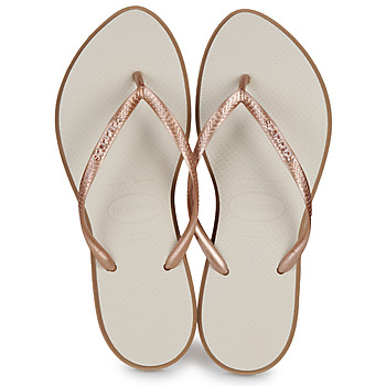 Schuhe Damen Zehensandalen Havaianas SLIM POINT Beige / Gold