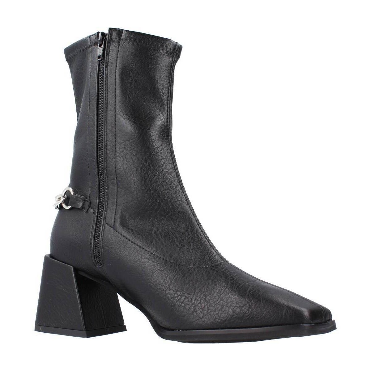 Schuhe Damen Stiefel Wonders H4343 Schwarz
