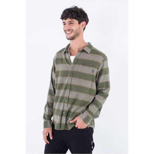 Hurley PORTLAND ORGANIC FLANNEL Grün