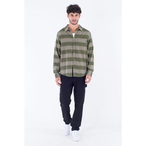Hurley PORTLAND ORGANIC FLANNEL Grün