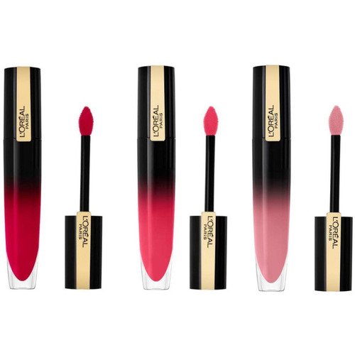 Beauty Damen Lippenstift L'oréal Set aus 3 Lack-Lippenstiften Laqué Signature - 311 Be B Other