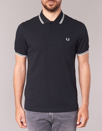Fred Perry SLIM FIT TWIN TIPPED Schwarz / Weiss