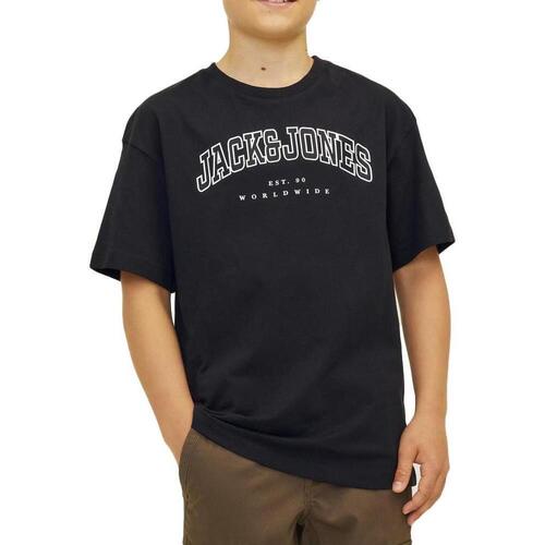 Kleidung Jungen T-Shirts & Poloshirts Jack & Jones 12258924 Schwarz