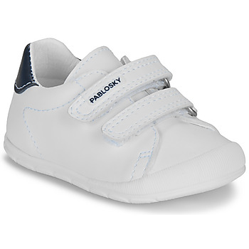 Schuhe Kinder Sneaker Low Pablosky ZIGGY Weiss / Marine