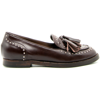Schuhe Damen Slipper Duccio Del Duca DD08 MOCASSINO BORCHIE Braun