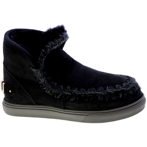 Schuhe Damen Boots Mou 92445 Schwarz