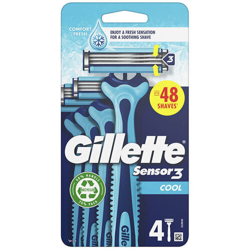 Beauty Herren Rasierklingen Gillette Sensor3 Cool Einweg-rasierklinge 4 Stück 