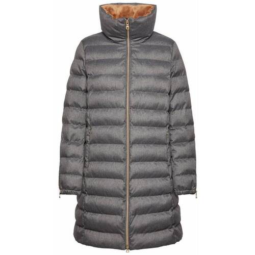 Kleidung Damen Mäntel Geox W ILDE PARKA FLANPRINTED Grau