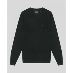 Kleidung Herren Pullover Lyle & Scott KN2124V TONAL LAMBSWOOL CREW-Z865 JET BLACK Schwarz