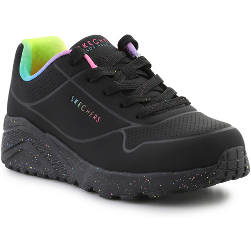 Schuhe Damen Sandalen / Sandaletten Skechers Uno Lite Rainbow Speckle 310456L-BKMT Black/Multi Multicolor