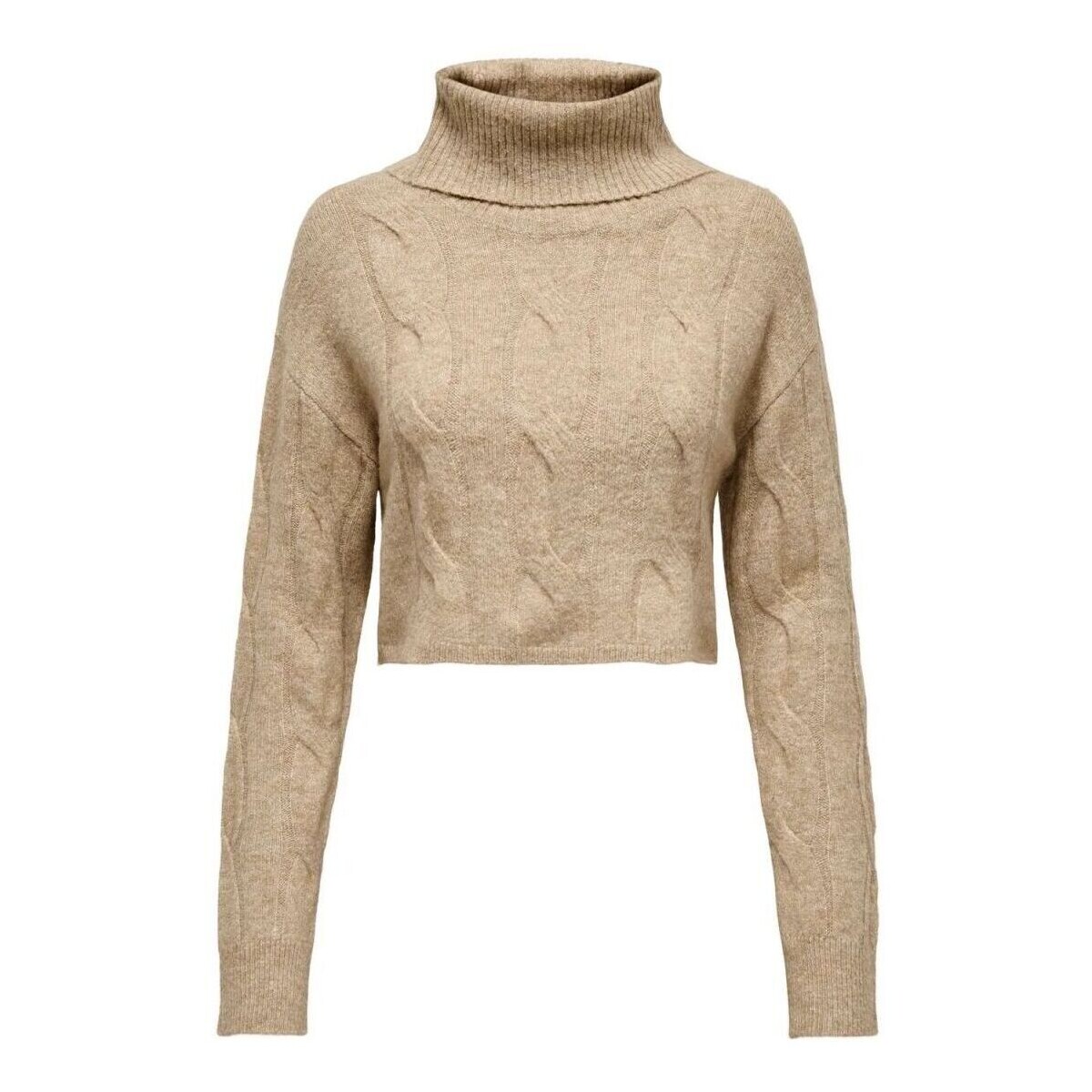 Kleidung Damen Pullover Only 15331405 RIO-TANNIN MELANGE Beige