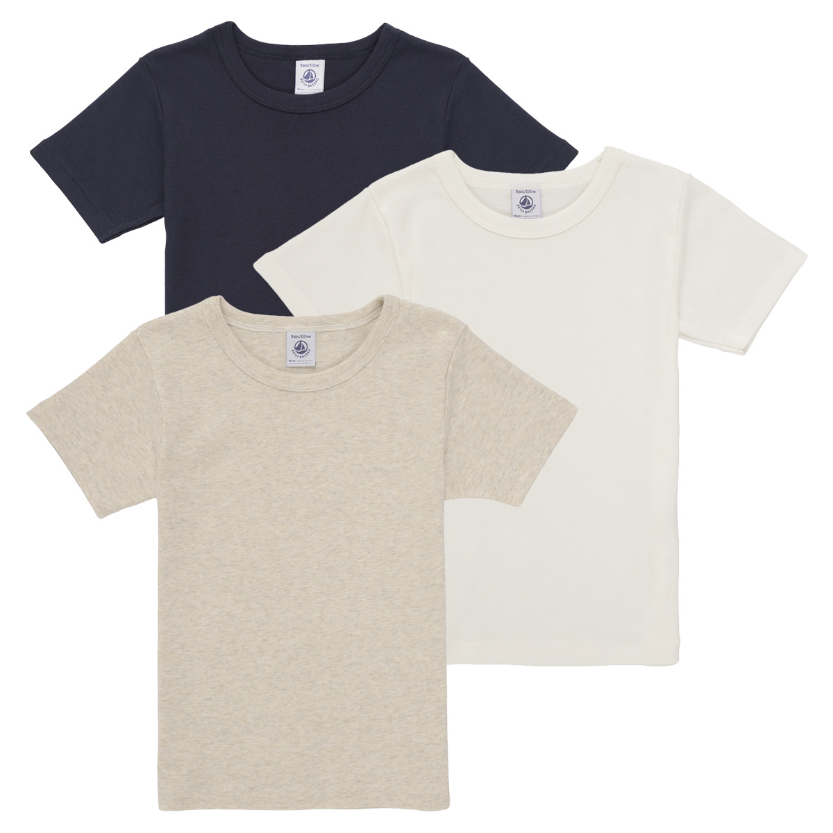 Kleidung Kinder T-Shirts Petit Bateau 3 TEE SHIRTS MC Multicolor