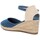 Schuhe Damen Leinen-Pantoletten mit gefloch Refresh 171870 Blau