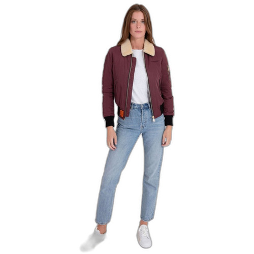 Kleidung Damen Jacken Bombers Original Blouson femme Bombers Barcelone Violett
