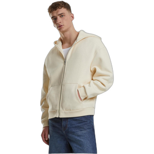 Kleidung Herren Sweatshirts Urban Classics Sweatshirt à capuche zippé moelleux Weiss