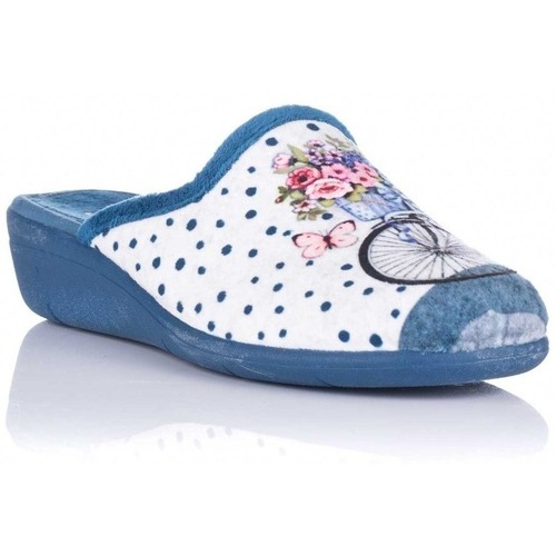 Schuhe Damen Hausschuhe Cm. Confort 20212 Blau