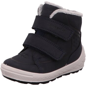 Schuhe Jungen Babyschuhe Superfit Klettstiefel Stiefelette Leder GROOVY 1-106317-8000 Schwarz