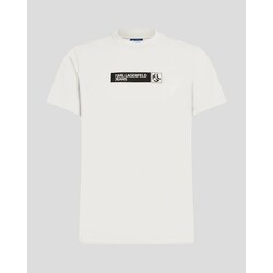 Kleidung Herren T-Shirts Karl Lagerfeld A1M17112 SLIM GRAPHIC Weiss