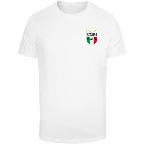Kleidung Herren T-Shirts Mister Tee T-shirt  Azurro Italia Crest Weiss