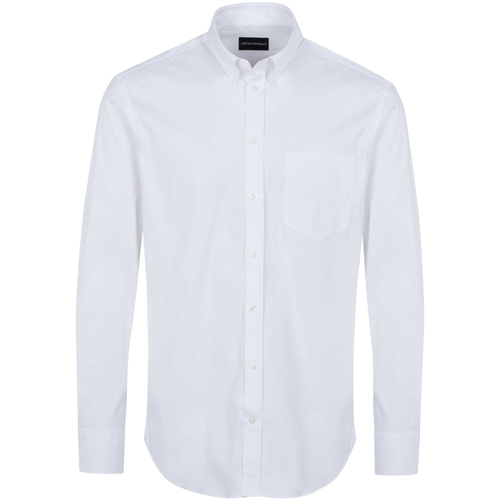 Kleidung Herren Langärmelige Hemden Emporio Armani 11CA6T1130C Weiss