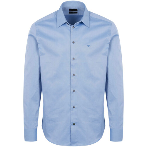 Kleidung Herren Langärmelige Hemden Emporio Armani 1C5LS57119 Blau