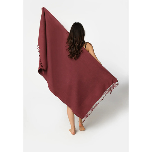 Marsikoh STONEWASHED serviette de plage Bordeaux