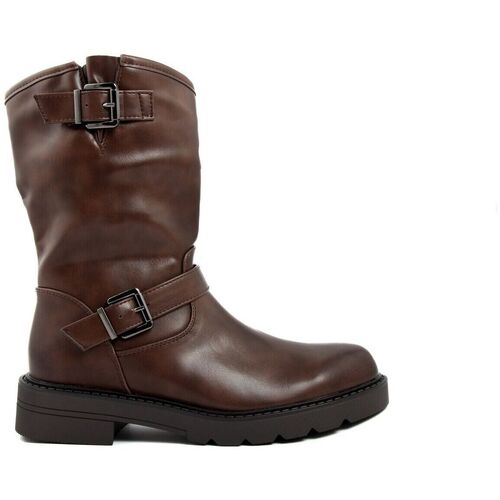 Schuhe Damen Low Boots Fashion Attitude Fam-x779 Braun