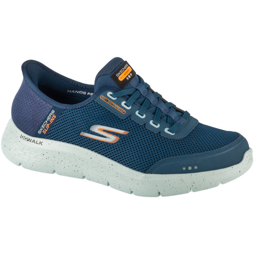 Schuhe Herren Laufschuhe Skechers Slip-Ins: Go Walk Flex - Waterproof Blau