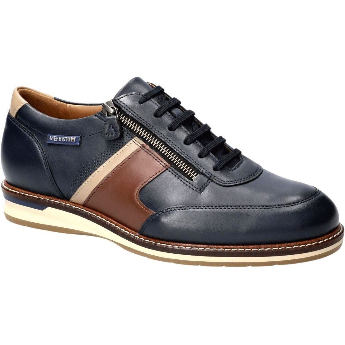 Schuhe Herren Richelieu Mephisto Fabian Blau